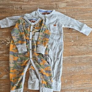 7 For All Mankind Gray and Camouflage Kids Bodysuits